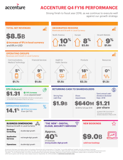 10% $8.5B 8% 9% $9.0B 40% - Accenture &ndash; Investor Relations