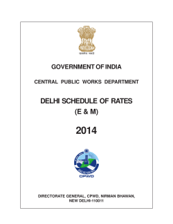 Delhi Schedule of Rates