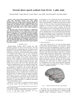 Towards direct speech synthesis from ECoG: A pilot study