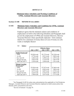 ARTICLE 13 Minimum Salary Schedules and Working