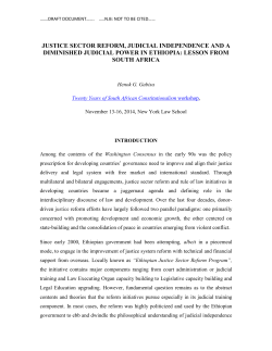 justice sector reform, judicial independence and a diminished