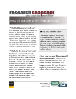 How do sea salts differ from table salt? - The Atrium
