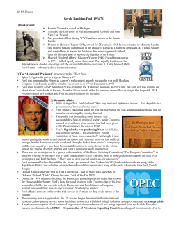 AP US History Gerald Randolph Ford (1974