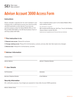 Adviser Account 3000 Access Form