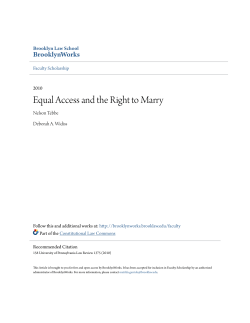 Equal Access and the Right to Marry