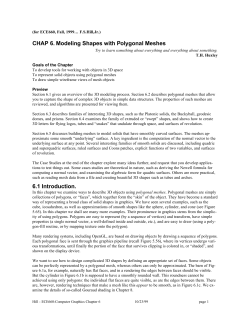 CHAP 9. Tools for 3D Graphics