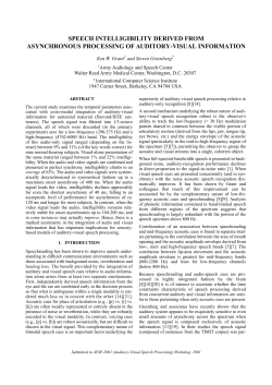 speech intelligibility derived from asynchronous processing of