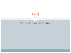 19.3 The Davis Administration
