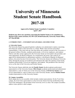 Student Senate Handbook