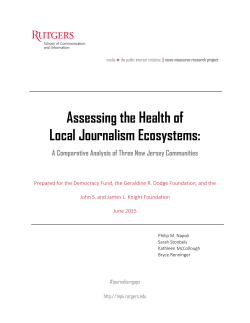 Assessing the Health of Local Journalism Ecosystems