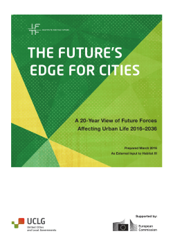 the future`s edge for cities - United Cities and Local Governments