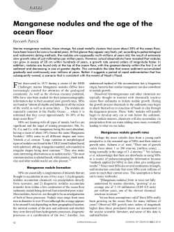 Manganese nodules and the age of the ocean floor