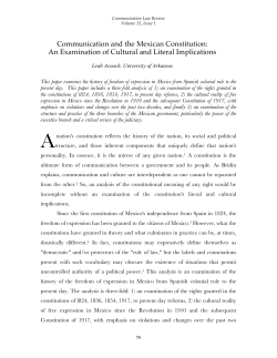 Communication and the Mexican Constitution