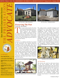 THE P RES ER V A TIO N - San Antonio Conservation Society