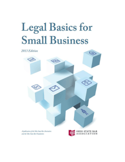 Legal Basics for Small Business 2013 Edition