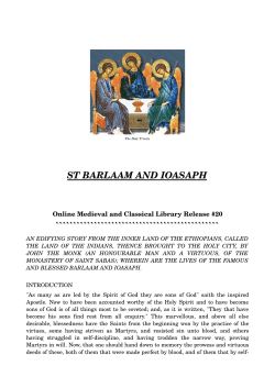 ST BARLAAM AND IOASAPH