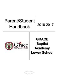 Lower School Parent/Student Handbook