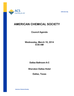 Agenda - American Chemical Society
