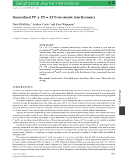 Halliday, D., Curtis, A., and Wapenaar, K., 2012, Generalized PP+PS