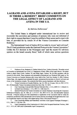 lagrand and avena establish a right, but is there a