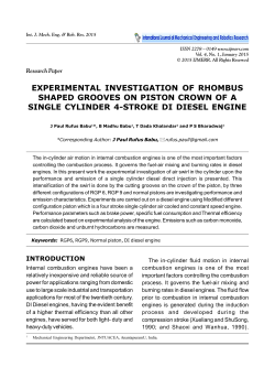 experimental investigation of rhombus shaped grooves on