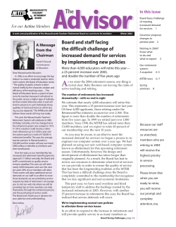 Board and staff facing the difficult challenge of increased demand for