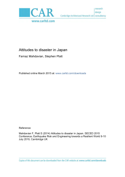 CAR Mahdavian Attitudes to disaster in Japan