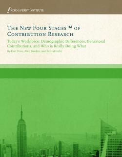The New Four Stages&trade; of Contribution Research