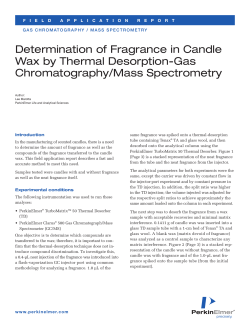 Determination of Fragrance in Candle Wax by Thermal