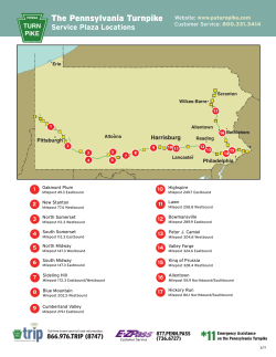 PA Turnpike Service Plaza Listing