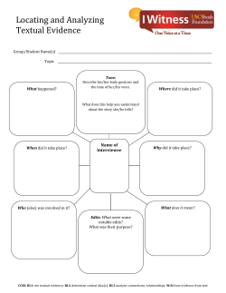 Locating and Analyzing Textual Evidence