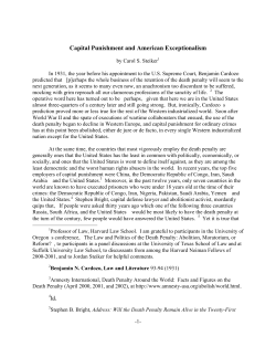 Capital Punishment and American Exceptionalism