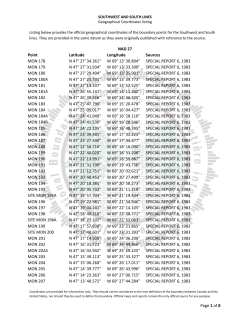 Page 1 of 8 NAD 27 Point Latitude Longitude Sources MON 178 N