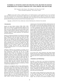 numerical investigation of ethanol fuel blends on engine