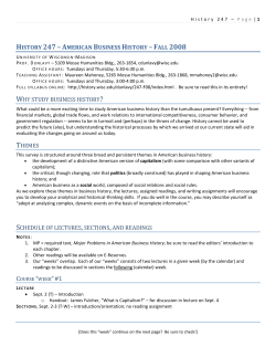 2008 Fall - Department of History