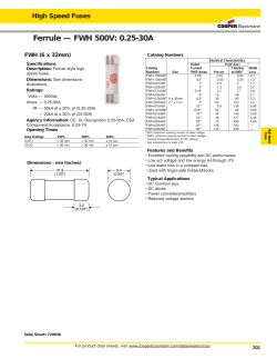 Ferrule &mdash; FWH 500V: 0.25-30A