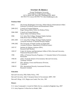 CV - Council on Foreign Relations