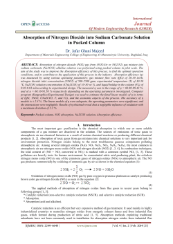 Absorption of Nitrogen Dioxide into Sodium Carbonate