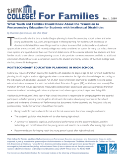 Think College! For Families