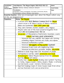 Mayans Notes
