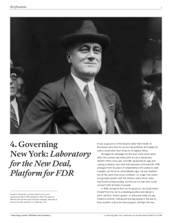 4. Governing New York: Laboratory for the New Deal, Platform for FDR