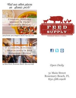 Cooler Menu - Cowgirl Kitchen