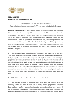 MEDIA RELEASE Embargoed until 2 February 2016, 6pm, BATTLE