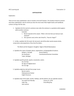 CAPITALIZATION - HFC Learning Lab