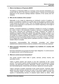 Balance of Payments