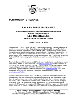 LES MIS&Eacute;RABLES - 5th Avenue Theatre