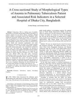 A Cross-sectional Study of Morphological Types of Anemia