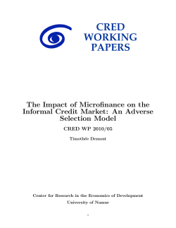 The Impact of Microfinance on the Informal Credit Market: An
