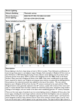 thematic survey on street lighting