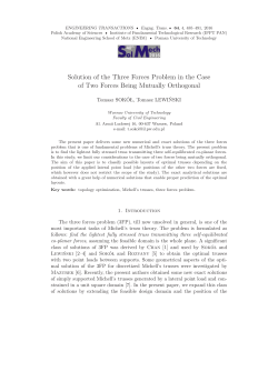 Solution of the Three Forces Problem in the Case of Two Forces